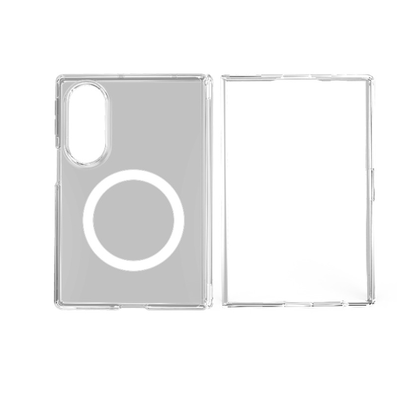 Galaxy Z Fold 8 Kılıf M-safe Şarj Özellikli Transparan Sert PC Wlons Pita Kapak - 5
