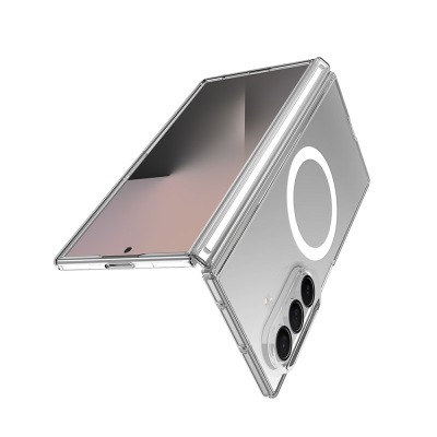 Galaxy Z Fold 8 Ultra Case M-safe Charging Feature Transparent Hard PC Wlons Pita Cover - 4