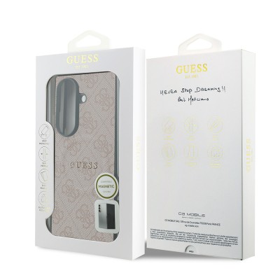 Galaxy Z Fold 8 Ultra Case Original Licensed Guess M-Safe Charging Compatible 4G Pattern Lettering Logo PU Leather Cover - 15