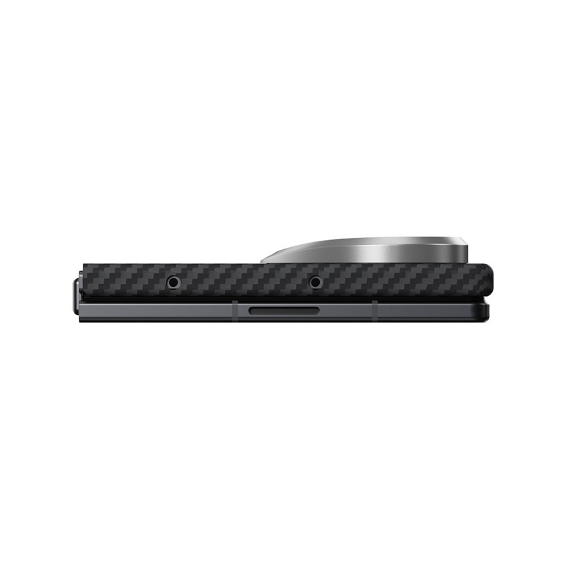 Galaxy Z Fold 8 Ultra Case with M-safe Charging Feature, 600D Aramid Carbon Fiber, Pitaka Edge Series, Black-Grey Twill Cover - 5