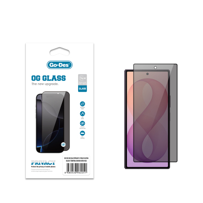 Galaxy Z Fold 8 Ultra Go Des OG Glass Privacy Antistatik Temperli Cam Ekran Koruyucu - Go Des