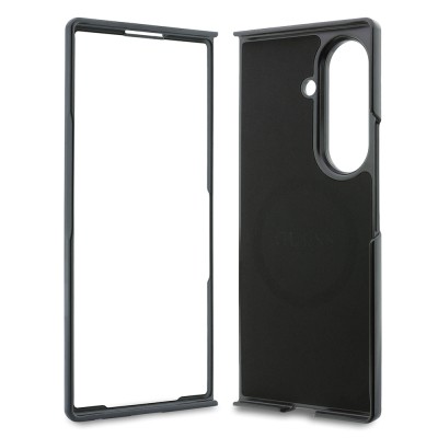 Galaxy Z Fold 8 Ultra Kılıf Guess Orjinal Lisanslı M-safe Şarj Özellikli 4G Desenli Yazı Logolu PU Deri Kapak - 20