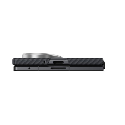 Galaxy Z Fold 8 Ultra Kılıf M-safe Şarj Özellikli 600D Aramid Karbon Fiber Pitaka Edge Serisi Black-Grey Twill Kapak - 6
