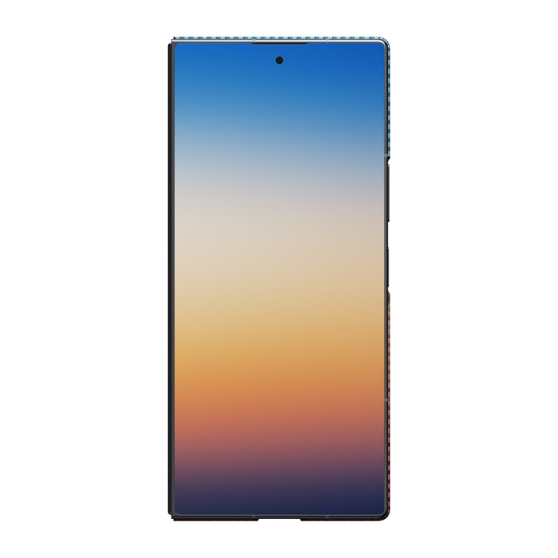 Galaxy Z Fold 8 Ultra Kılıf M-safe Şarj Özellikli Aramid Karbon Fiber Pitaka Sunset 2.0 California Dream Serisi Kapak - 7