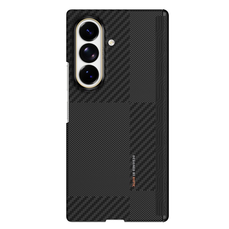 Galaxy Z Fold 8 Ultra Kılıf M-safe Şarj Özellikli Metal Kamera Çerçeveli Raptic Aramid SkinPro Serisi Karbon Kapak - 1