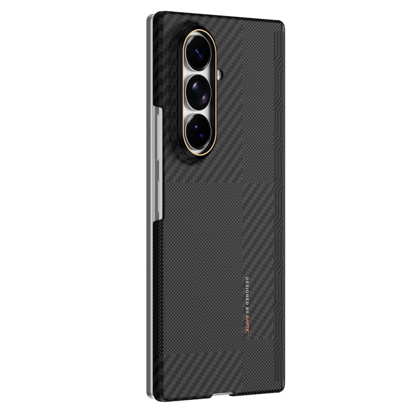 Galaxy Z Fold 8 Ultra Kılıf M-safe Şarj Özellikli Metal Kamera Çerçeveli Raptic Aramid SkinPro Serisi Karbon Kapak - 3