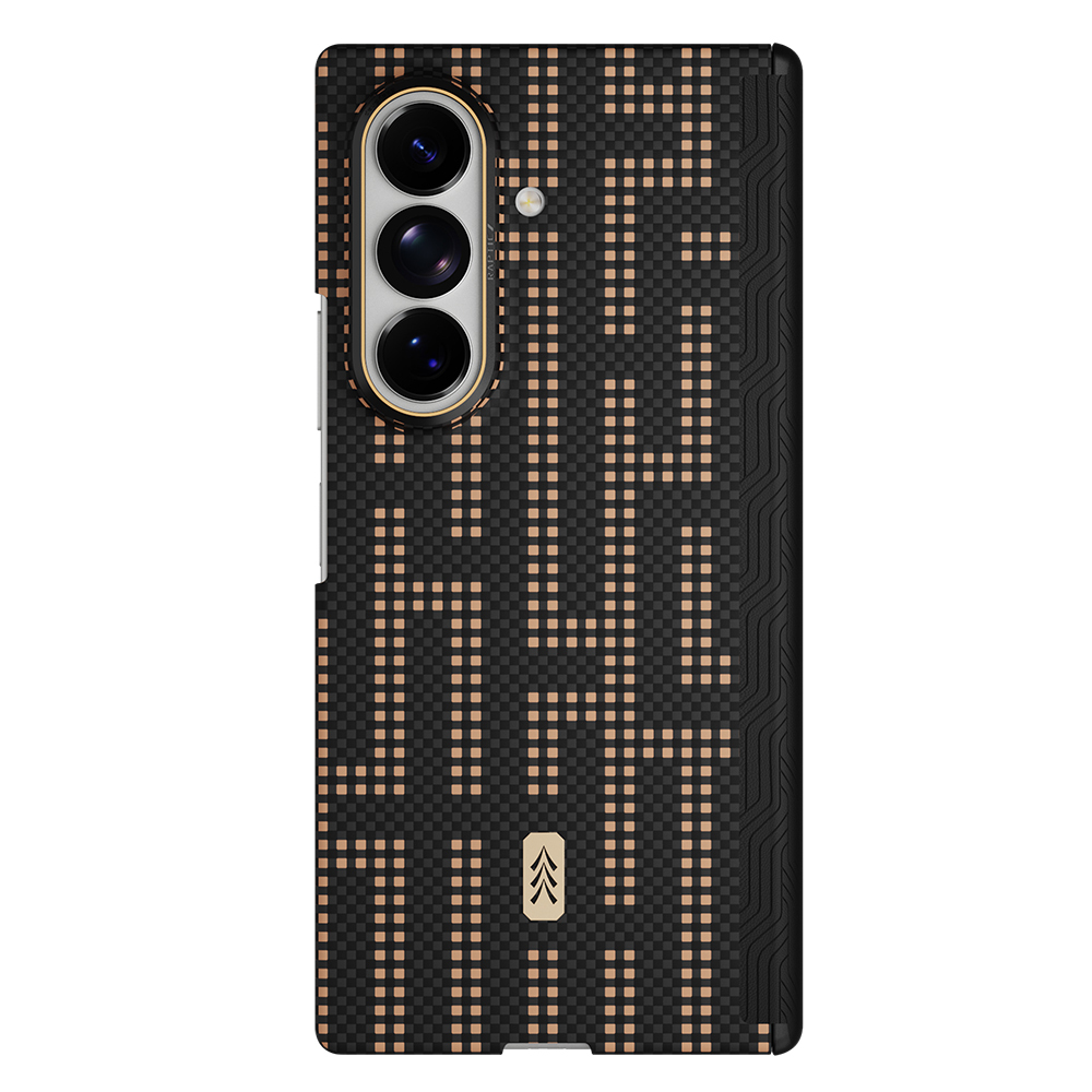 Galaxy Z Fold 8 Ultra Kılıf M-safe Şarj Özellikli Raptic Aramid SkinPro Serisi Karbon Kapak - Siyah