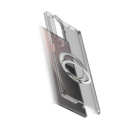 Galaxy Z Fold 8 Ultra Kılıf M-safe Şarj Özellikli Transparan Sert PC Wlons Pita Standlı Kapak - 3