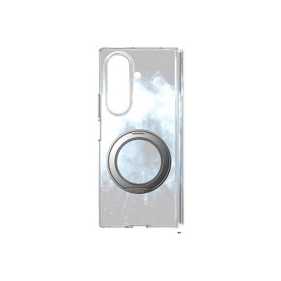 Galaxy Z Fold 8 Ultra Kılıf M-safe Şarj Özellikli Transparan Sert PC Wlons Pita Standlı Kapak - 4