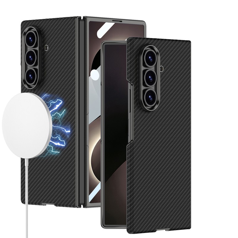 Galaxy Z Fold 8 Ultra Kılıf M-safe Şarj Özellikli Zore Kıpta KPT-12 Sert PC Kapak - 4