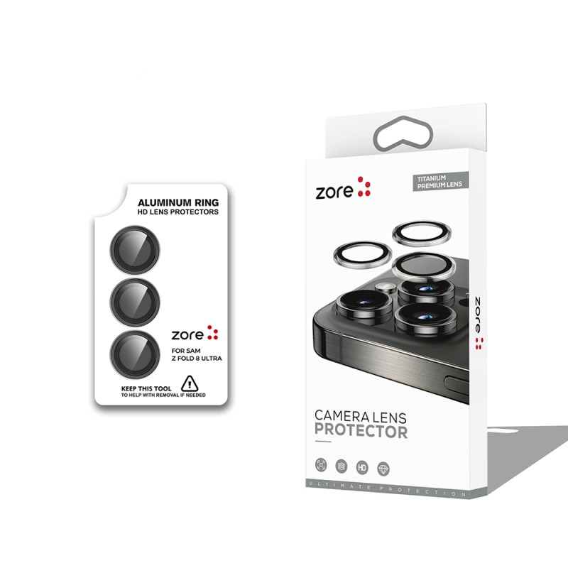 Galaxy Z Fold 8 Ultra Zore CL-12 Premium Safir Parmak İzi Bırakmayan Anti-Reflective Kamera Lens Koruyucu - 1