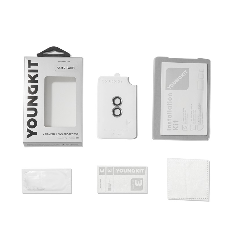 Galaxy Z Fold 8 Youngkit Alloy Original Anti-Glare Camera Lens Protector + Easy Application Tool - 6