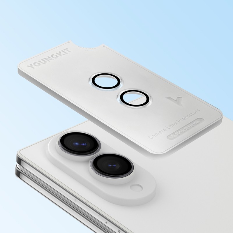 Galaxy Z Fold 8 Youngkit Alloy Original Parlama Önleyici Kamera Lens Koruyucu + Kolay Uygulama Aparatlı - 4