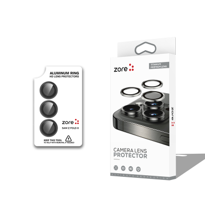 Galaxy Z Fold 8 Zore CL-12 Premium Safir Parmak İzi Bırakmayan Anti-Reflective Kamera Lens Koruyucu - Zore