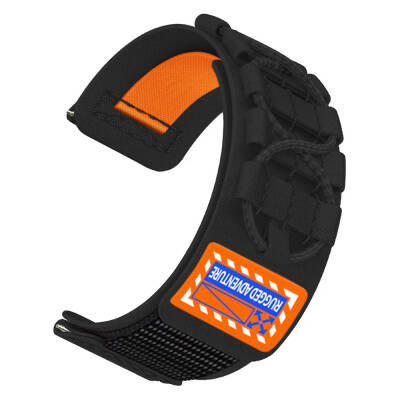 Gear S2 Zore KRD-112 20mm Orbital Örgülü Halat Tasarımlı Naylon Kumaş Hasır Kordon - Zore