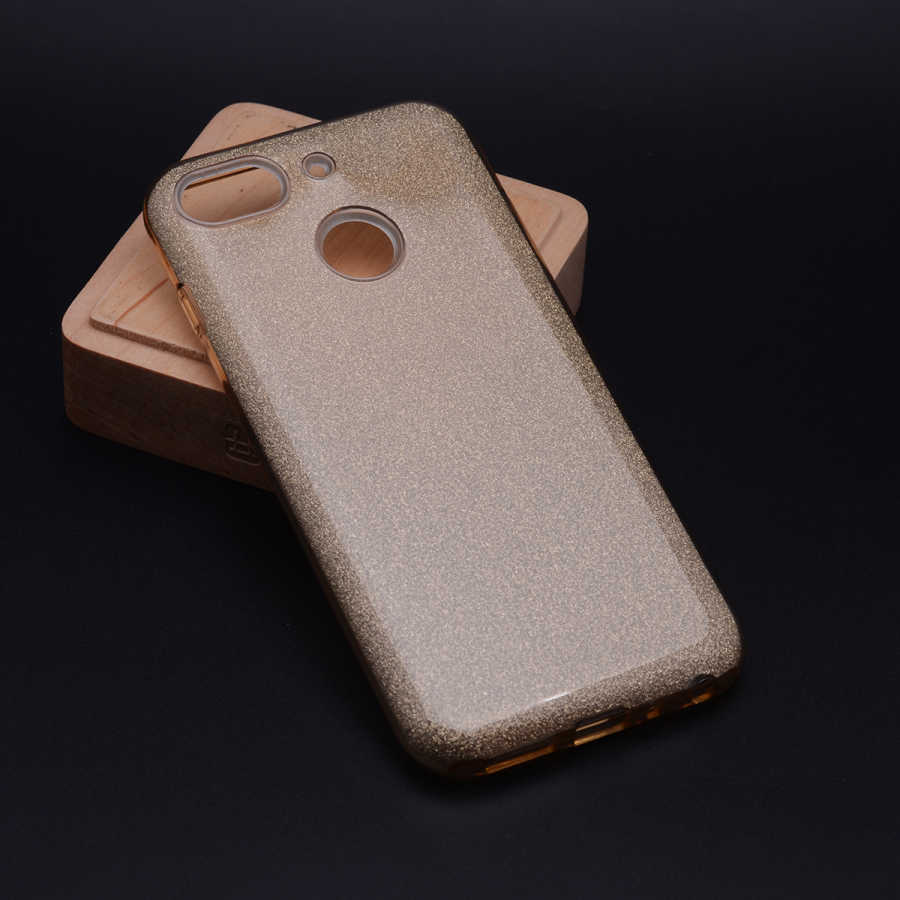 General Mobile 8 Go Kılıf Zore Shining Silikon - Gold
