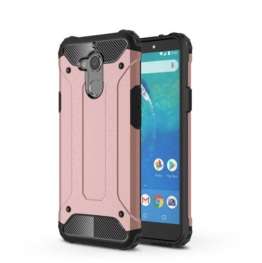 General Mobile 8 Kılıf Zore Crash Silikon Kapak - Rose Gold