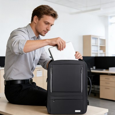 Go Des GD-6003 Nefes Alabilen Kumaş Şok Emici Omuz Askılı Laptop ve Notebook Sırt Çantası - 3