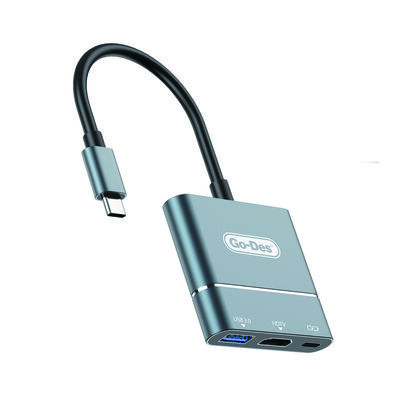 Go Des GD-6827 Type-C to HDTV 3in1 Dönüştürücü Adaptör - 1
