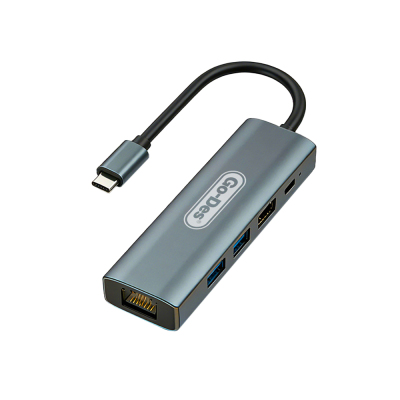 Go Des GD-6873 Type-C to HDTV 5in1 Dönüştürücü Adaptör - Go Des