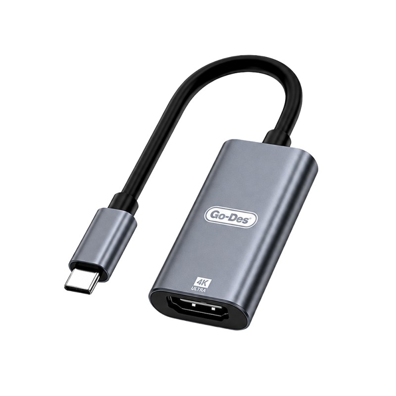 Go Des GD-6906 HDTV Type-C to HDMI 4K Ultra HD Audio and Video Adapter 60Hz - 1