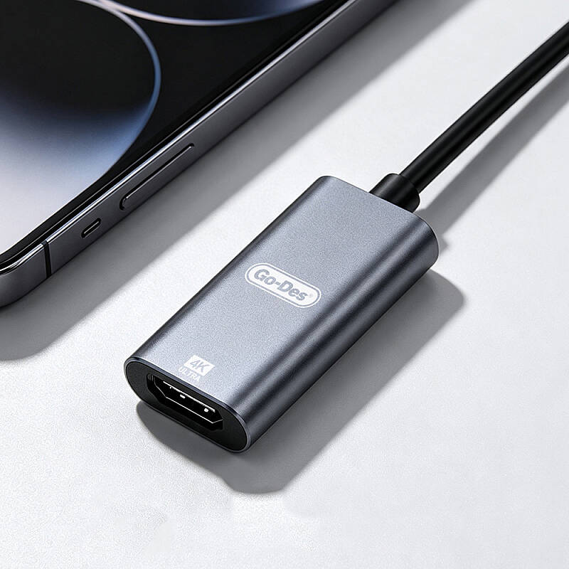 Go Des GD-6906 HDTV Type-C to HDMI 4K Ultra HD Audio and Video Adapter 60Hz - 4