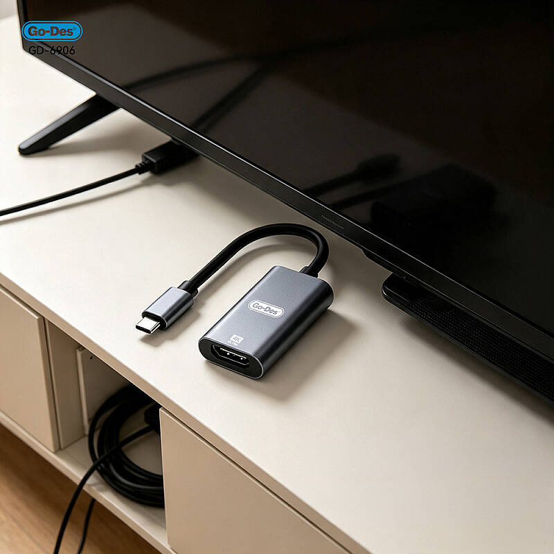 Go Des GD-6906 HDTV Type-C to HDMI 4K Ultra HD Audio and Video Adapter 60Hz - 6