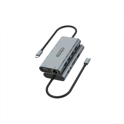 Go Des GD-6907 11 in 1 Type-C Hub SD Kart-RJ45-HDMI-VGA-Usb Çoğaltıcı - Go Des