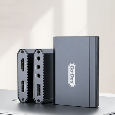Go Des GD-6908 HDTV Audio and Video Adapter USB-A/HDMI/3.5mm/4K Ultra HD 60Hz - 4