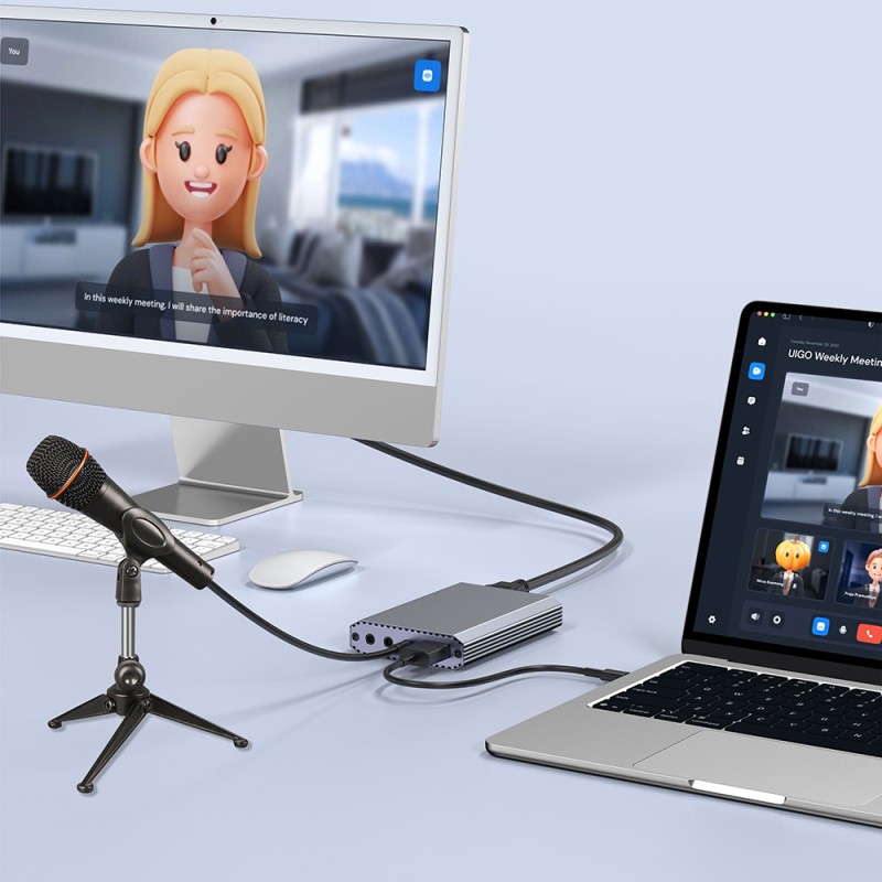 Go Des GD-6908 HDTV Audio and Video Adapter USB-A/HDMI/3.5mm/4K Ultra HD 60Hz - 5