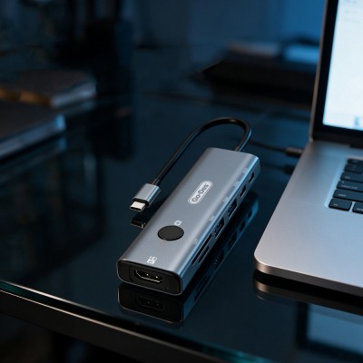 Go Des GD-6910 Type-C 7-in-1 Hub Adapter USB 5gbps/HDMI/PD 3.0/3.5mm/4K Ultra HD - 3