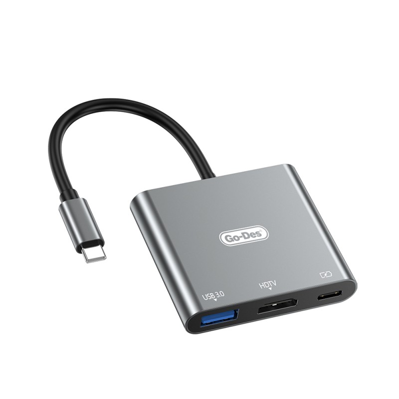 Go Des GD-8287 Type-C to HDTV 3in1 Dönüştürücü Adaptör - 2