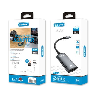 Go Des GD-8376 Type-c to HDTV Converter Adapter - 3