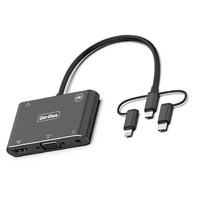 Go Des GD-8762 5 in 1 Mobile HD Screen Player - Siyah