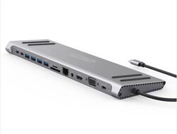 Go Des GD-9120 14 in 1 Stand Özellikli Type-C Hub SD Kart-RJ45-HDMI-VGA-Usb Çoğaltıcı - 3