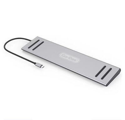 Go Des GD-9120 14 in 1 Stand Özellikli Type-C Hub SD Kart-RJ45-HDMI-VGA-Usb Çoğaltıcı - 5