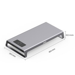 Go Des GD-9128 Hub ve Kablosuz Şarj Destekli Laptop Standı Docking Station Stand - 3