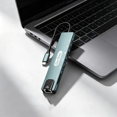Go Des GD-9230 Type-C 8-in-1 USB3.0 + PD + HDMI 4K Ultra HD + RJ45 + SD/TF Hub Adapter - 4
