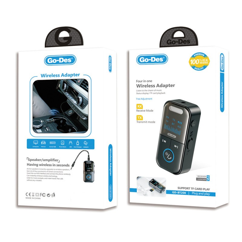 Go Des GD-BT208 Plug and Play 4in1 Wireless Adapter V5.3 - 3