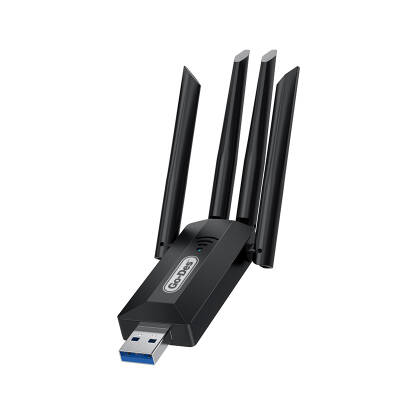 Go Des GD-BT318 Çift Bantlı 1200m 300Mbps 4 Antenli Kablosuz İnternet Sağlayıcı USB WiFi Adaptör - Go Des