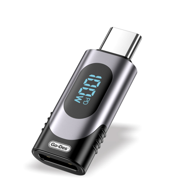 Go Des GD-CT072 Type-C to Type-C Digital LED Display Fast Charging Adapter 100W - Go Des