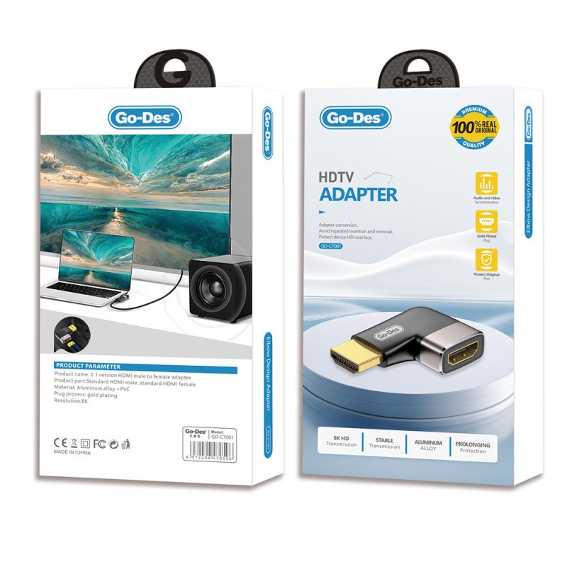 Go Des GD-CT081 HDTV HDMI Adaptör 8K HD 2.1 Versiyon Görüntü Aktarım Cihazı - 2