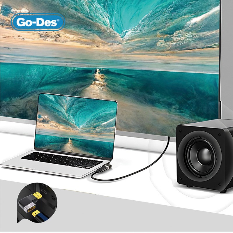Go Des GD-CT081 HDTV HDMI Adaptör 8K HD 2.1 Versiyon Görüntü Aktarım Cihazı - 3