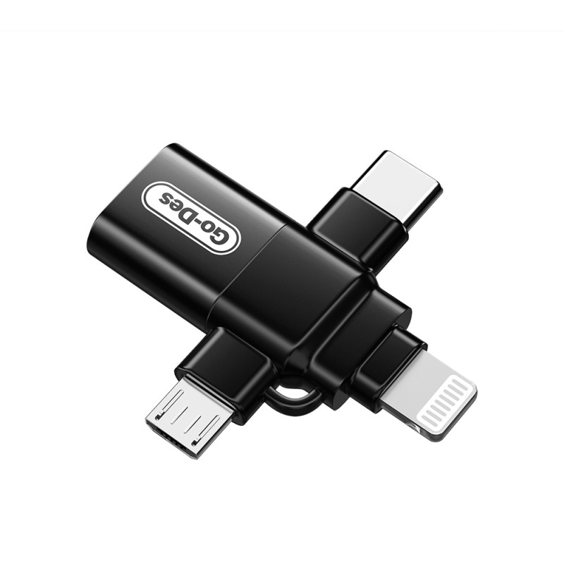 Go Des GD-CT196 4-in-1 Type-C+Lightning+Micro+USB3.0 OTG Converter Adapter - 3