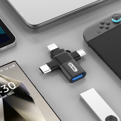 Go Des GD-CT196 4-in-1 Type-C+Lightning+Micro+USB3.0 OTG Converter Adapter - 8