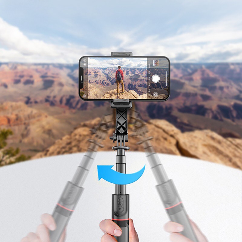 Go-Des GD-F06 Bluetooth Remote Controlled Telescopic Tripod Anti-Shake Selfie Stick - 8