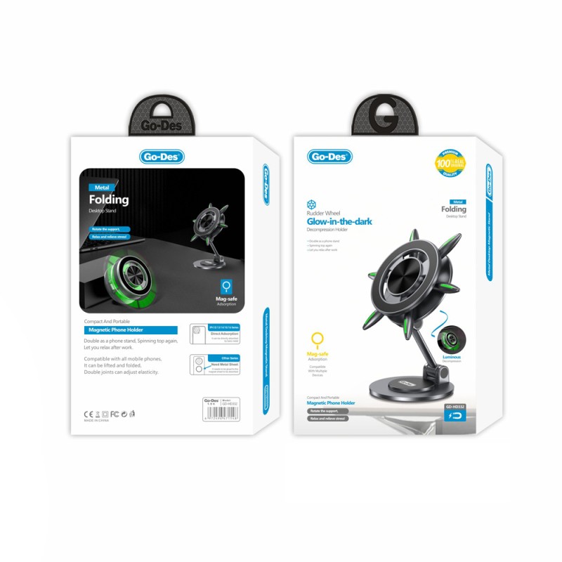 Go Des GD-HD332 360 Degree Rotatable Phosphorescent Magnetic Metal Stand - 6