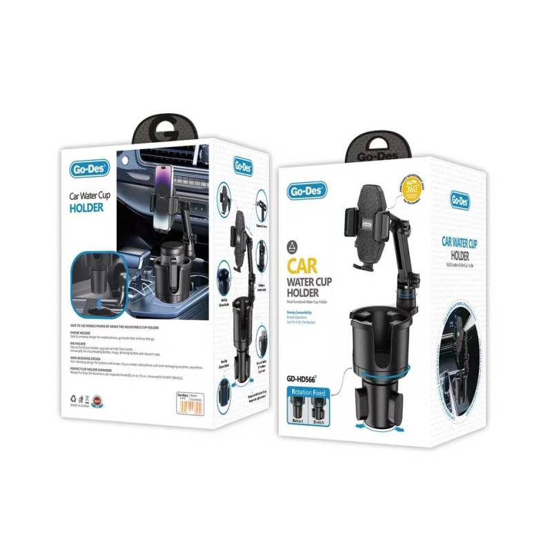Go Des GD-HD566 360 Derece Dönebilen 2 in 1 Araç Telefon Tutucu Ve Bardak Tutucu - 4