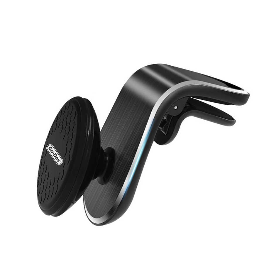 Go Des GD-HD676 L-Shaped Magnetik Araç Telefon Tutucu - Siyah