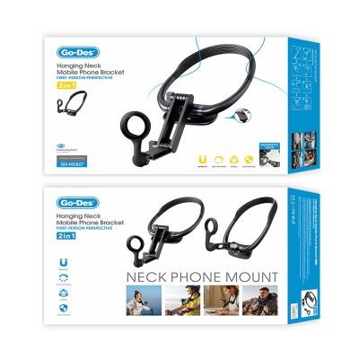 Go Des GD-HD827 2in1 Eller Serbest Magnetik Boyun Askılı Telefon Tutucu - 2